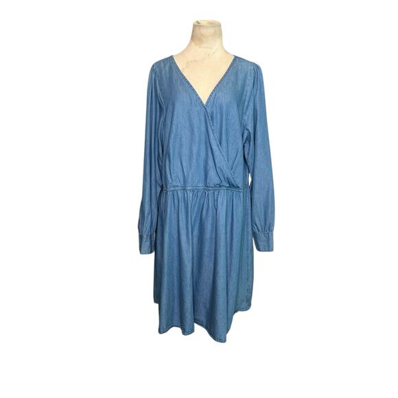 Red Camel blue chambray long sleeves dress size 3X - Picture 11 of 11